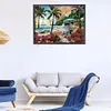 Diamond Painting -DIY Full Square Drill Coconut Tree By Sea(50x60cm)