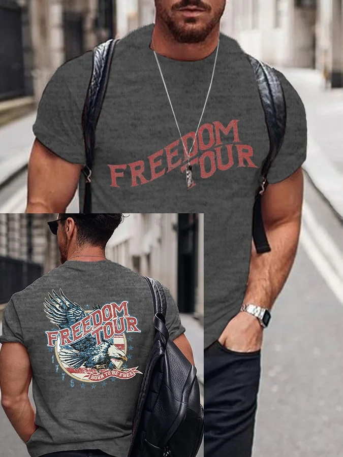 Men's "Vintage 4th of July" Print T-Shirt