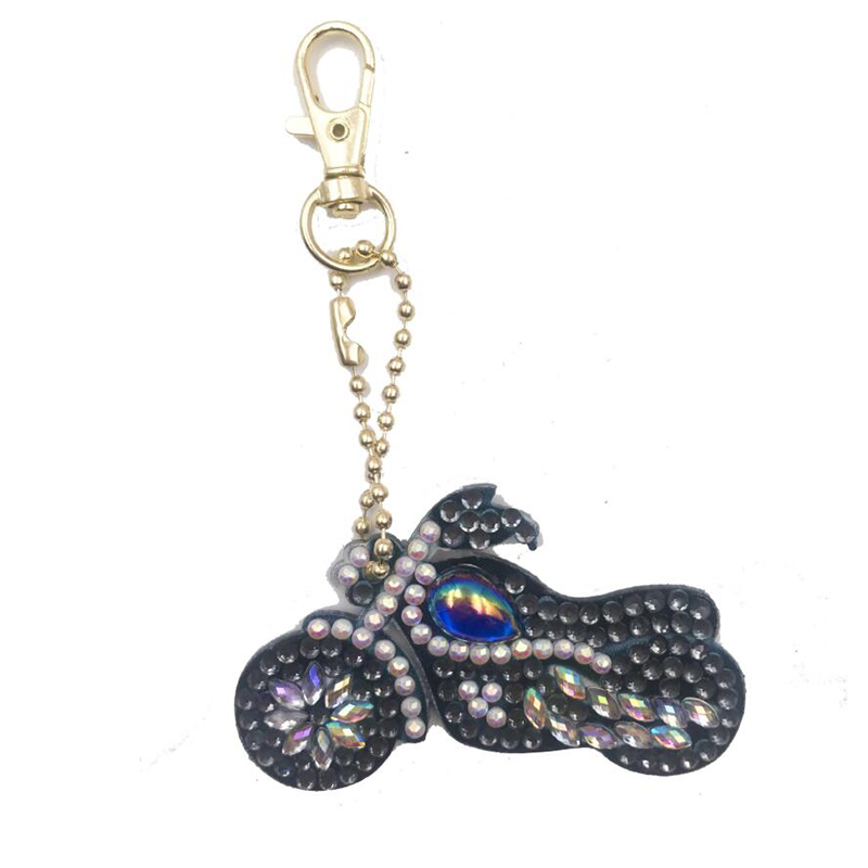 

1pcs Motorcycle Double Sided - 5D DIY Craft Keychain, 501 Original