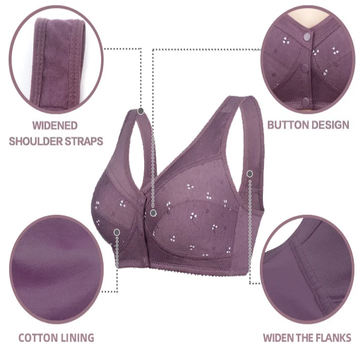 Faith Bra - Designed for Senior - Front Closure Cotton Bra