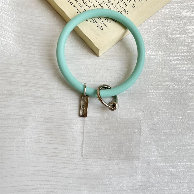 Round Solid Color Injection Molding/Injection Minimalist Bracelet Phone Accessories