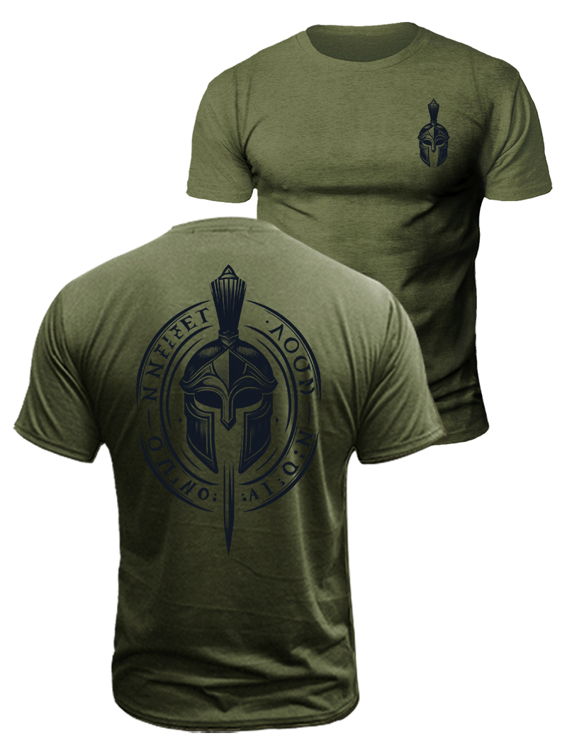 Viking Norse Double Printing Cotton T-Shirt