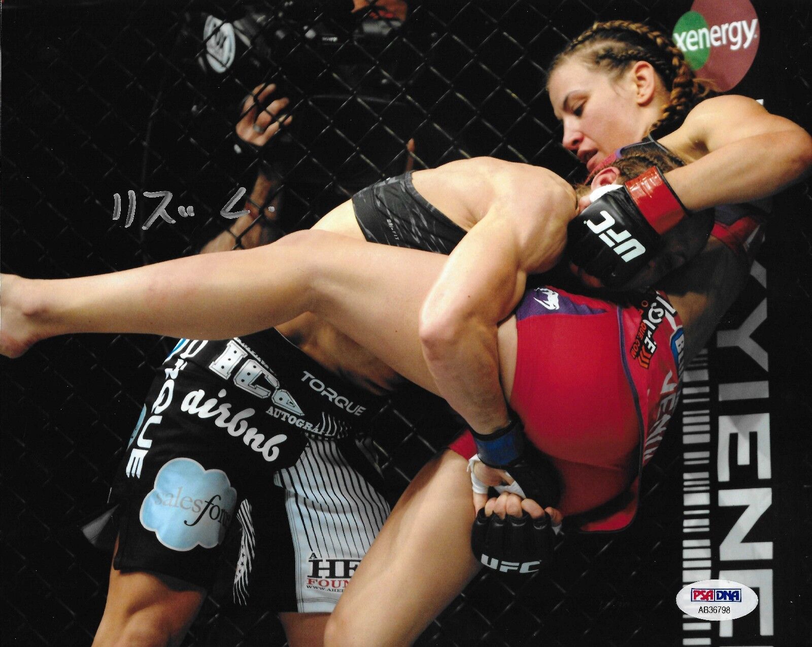 Liz Carmouche Signed UFC 8x10 Photo Poster painting PSA/DNA COA vs Miesha Tate Picture Autograph