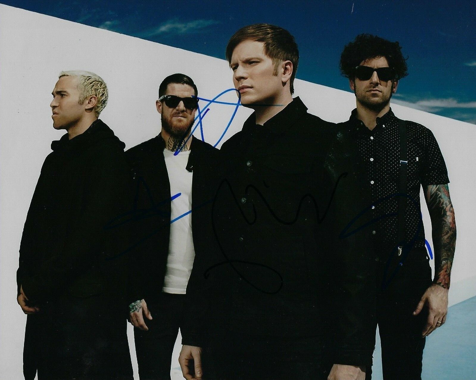 GFA x4 Pete, Patrick, Joe & Andy * FALL OUT BOY * Signed 8x10 Photo Poster painting AD5 COA