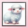 Cute Sheep-18CT Stamped Cross Stitch 20*20cm/7.87*7.87in