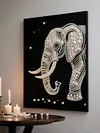 uk.everydayedeals DIY Pearl Painting With Frame - Handmade Self-Adhesive Pearls - Elephant(30*40cm)