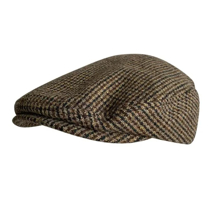 THE PEAKY Marl Flat Hat Taran-Harris Tweed