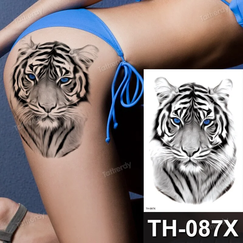 DIY Forest Design Waterproof Fake Temporary Tattoo Wolf Sexy Women Body Art Arm Tattoos Paper For Men Boys Girls Tatoo Large Big