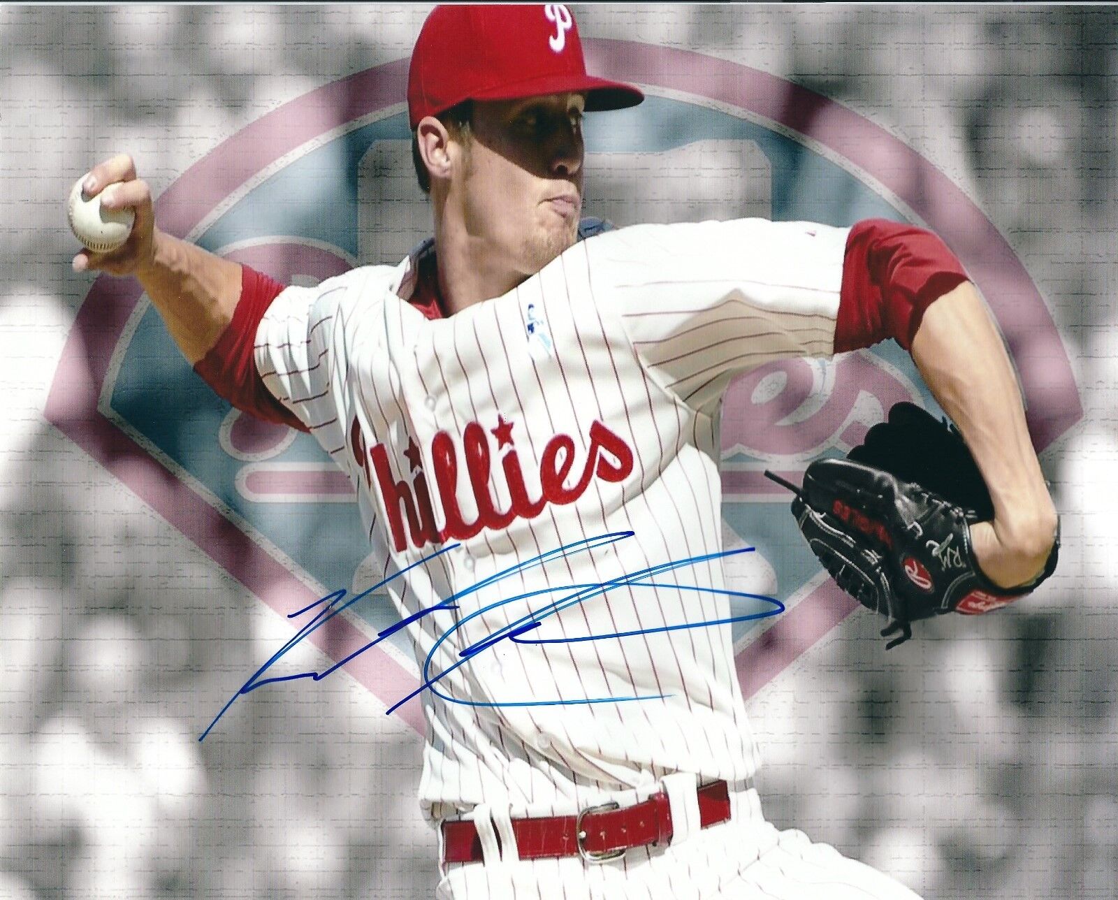 Signed 8x10 KEN GILES Philadelphia Phillies Autographed Photo Poster painting - COA