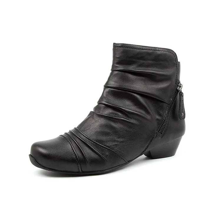 Women stylish Zipper Leather Boots