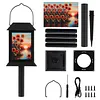 2 Pack Solar Lanterns Outdoor Waterproof Vintage Long Lasting Hangings Lamp 14x4inch Garden Yard Patio Deck Lighting for Outdoor Decor