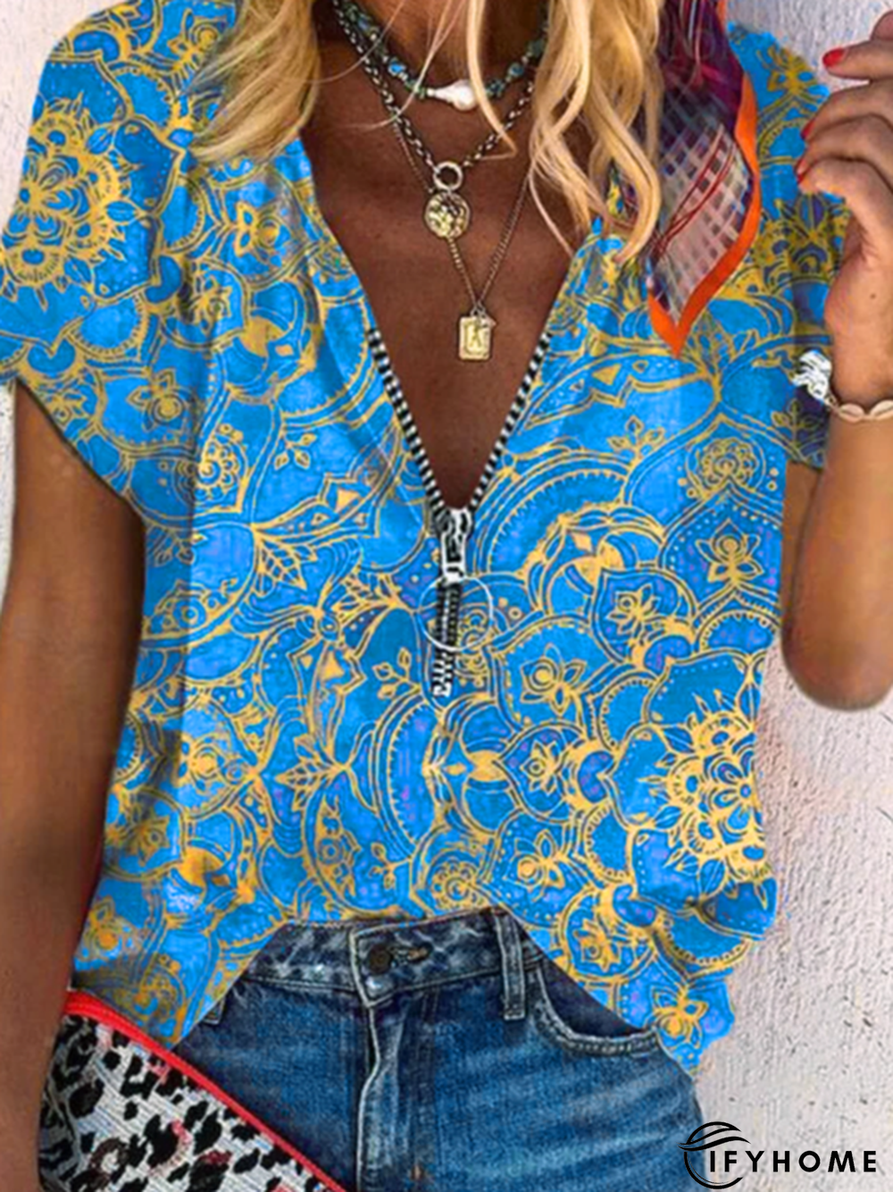 V Neck Casual Tops | IFYHOME