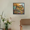Cottage pittoresque dans les fleurs-perçage rond peinture diamant-30 * 30cm