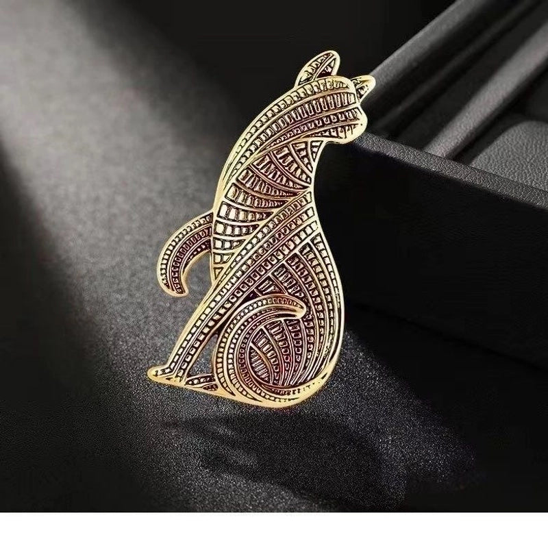 Retro Pin Cat Alloy Plating Unisex Corsage