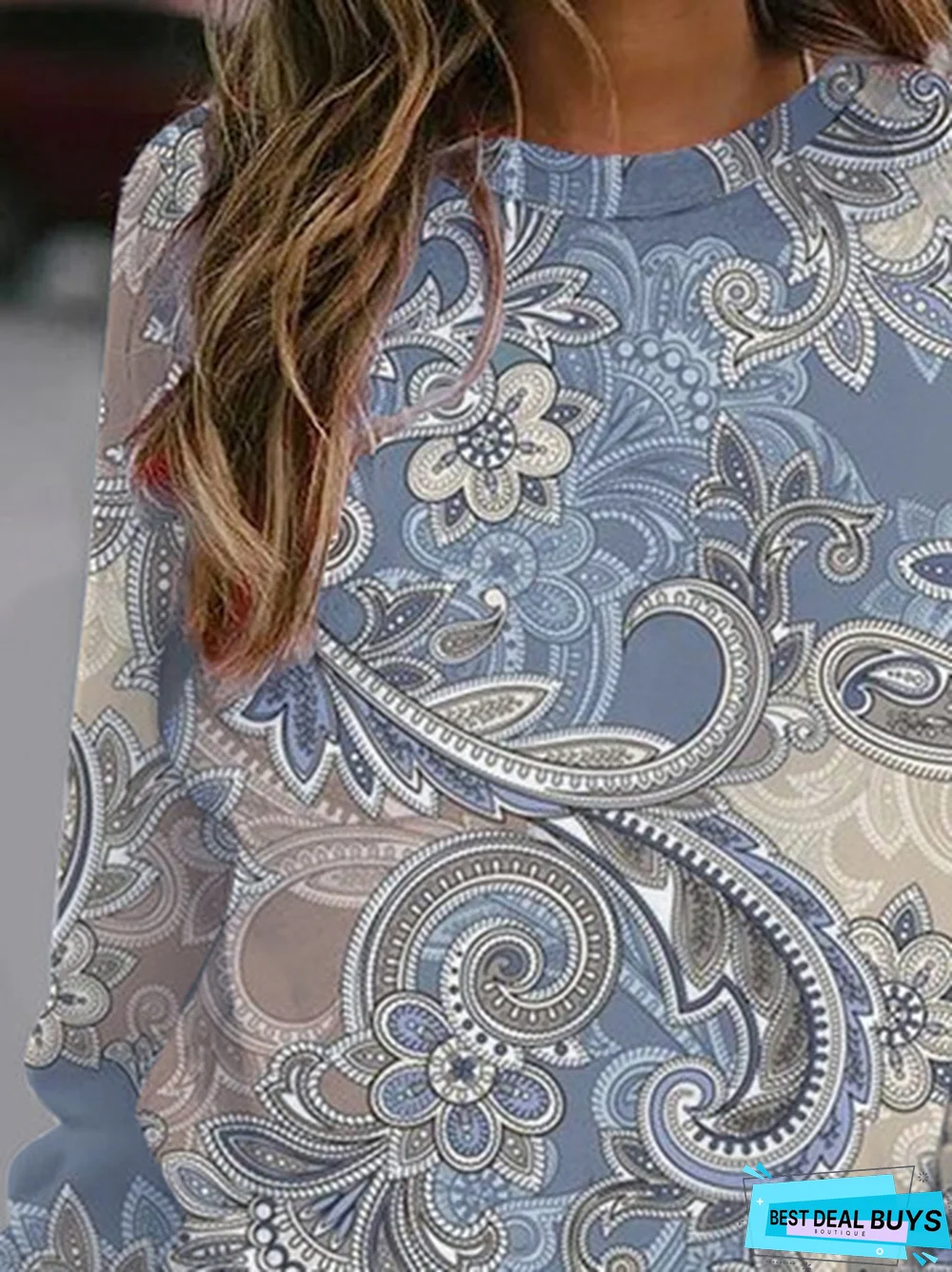 Crew Neck Casual Sweatshirt