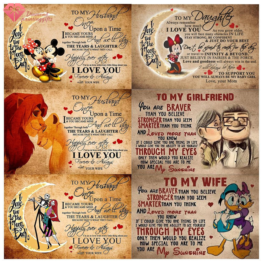 Diamondpaintinggifts Full Drill Diamond Painting Cartoon Letter