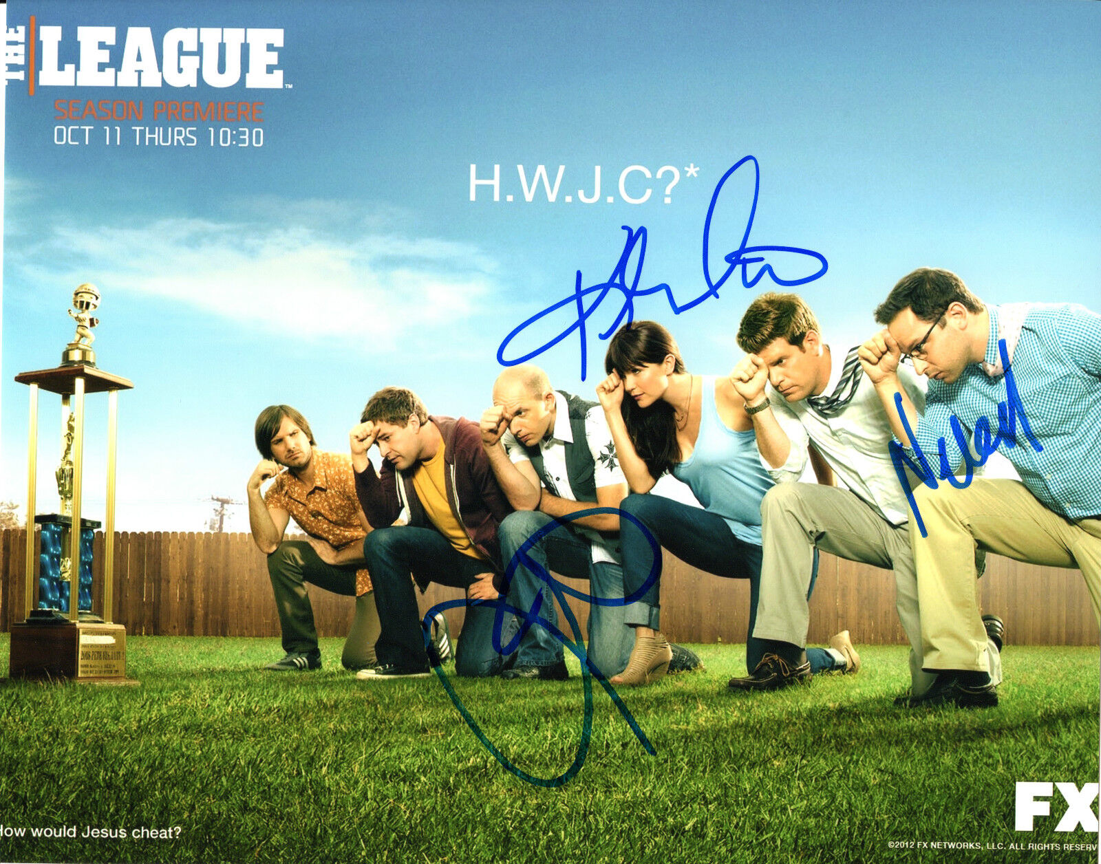 GFA The League * KATIE ASELTON SCHEER NICK KROLL * Signed 8x10 Photo Poster painting AD5 COA