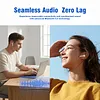 BT5.3 Wireless In-Ear Headset with Charging Case Hands-Free Headphones Long Battery Life Lightweight for Android iPhone Smart Phones PC