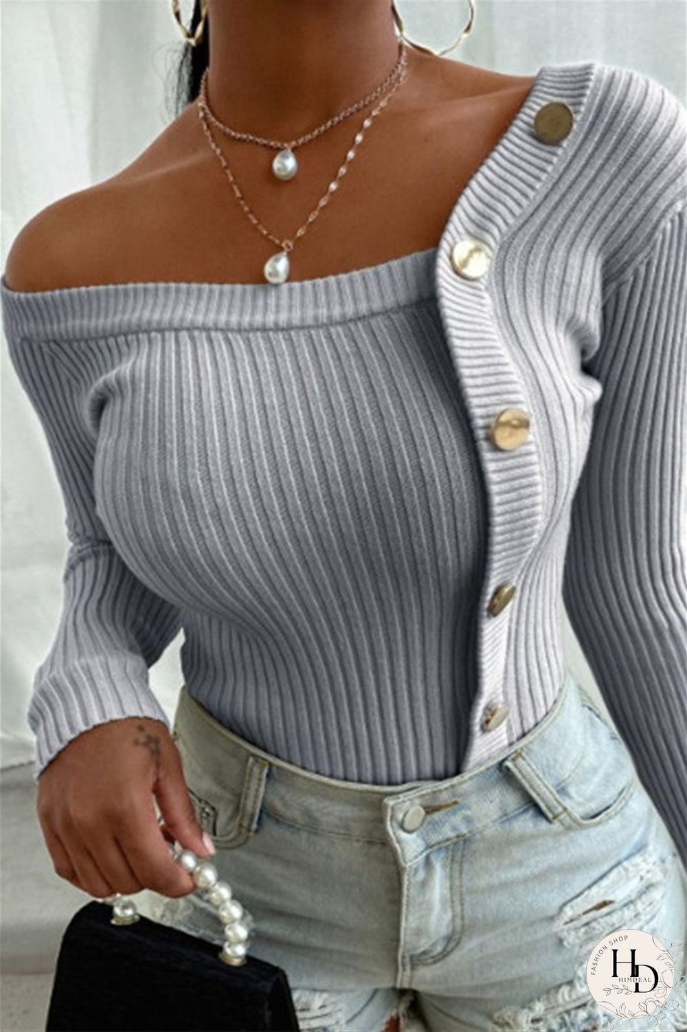 Orange Fashion Casual Oblique Collar Long Sleeve Regular Sleeve Regular Patchwork Solid Tops