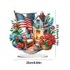 Diamond Painting Acrylic American Flag Ornament Kit for Decoration