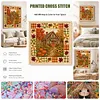 Stamped Cross Cross cross stitch kit for Adults Harvest Cabin Scene 11CT 45x45cm tapestrymarket