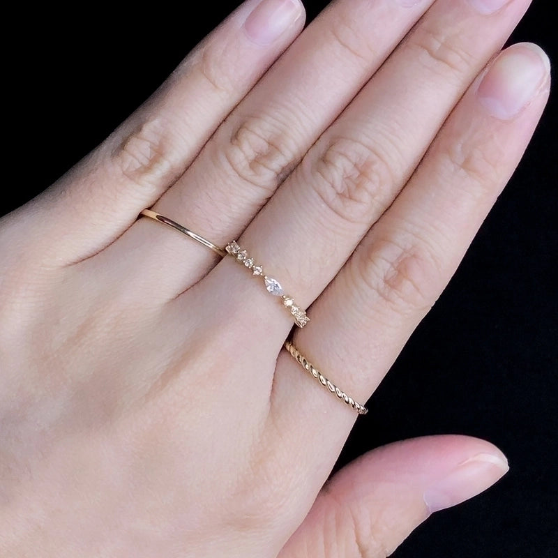 925 Sterling Silver Gem Bow Knot Rings