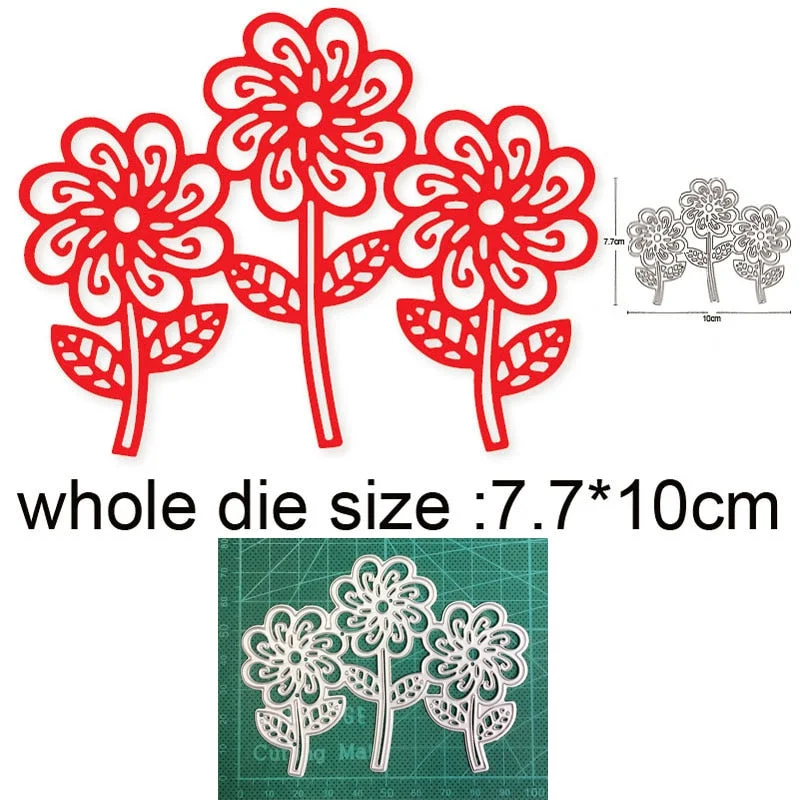 Craft Metal Cutting Dies Cut Die Mold Wildflower Flower Leaf Decoration Scrapbooking Dies Knife Mould Blade Punch Stencils Dies