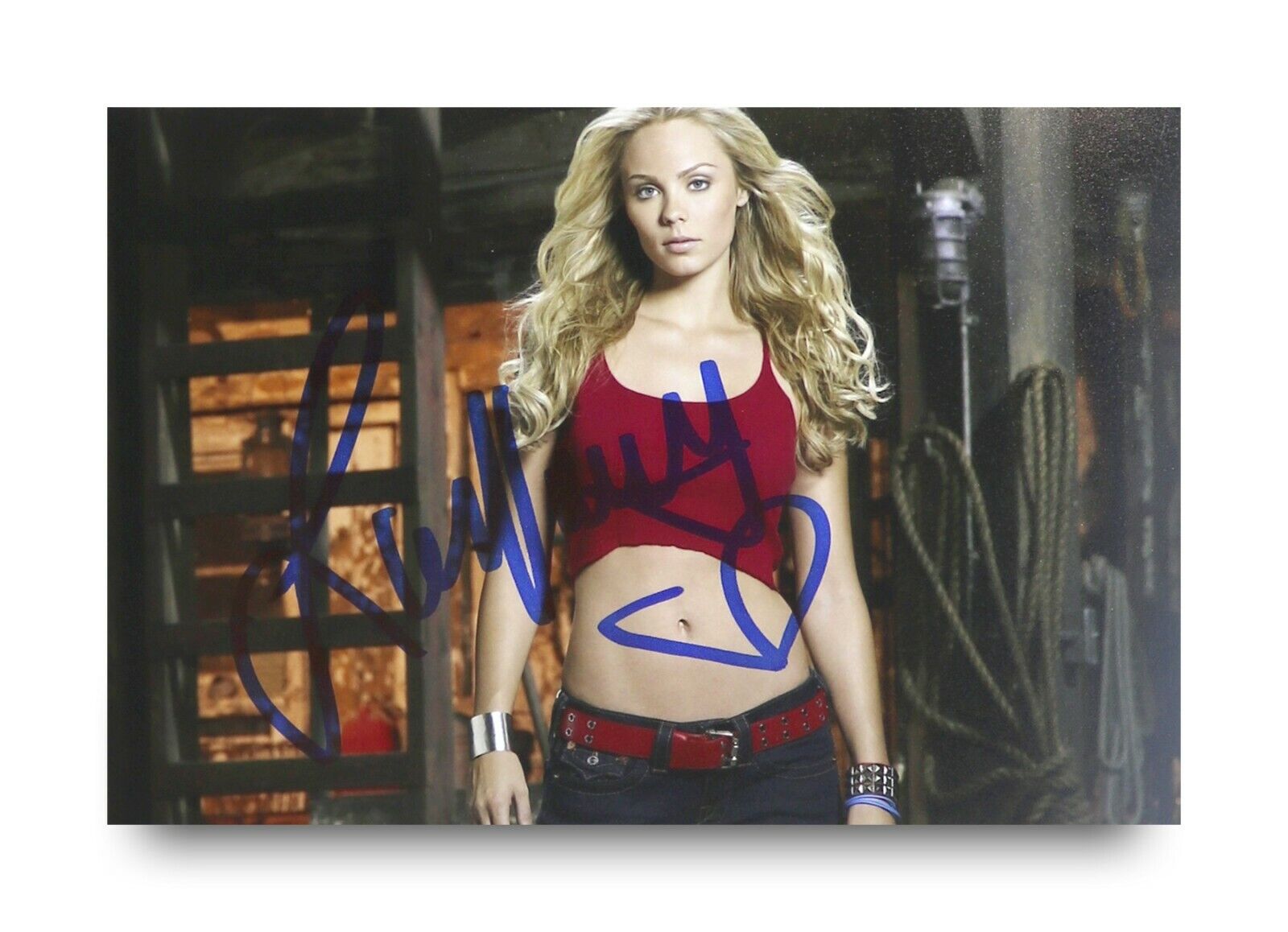 Laura Vandervoort Signed 6x4 Photo Poster painting Supergirl Smallville Genuine Autograph + COA