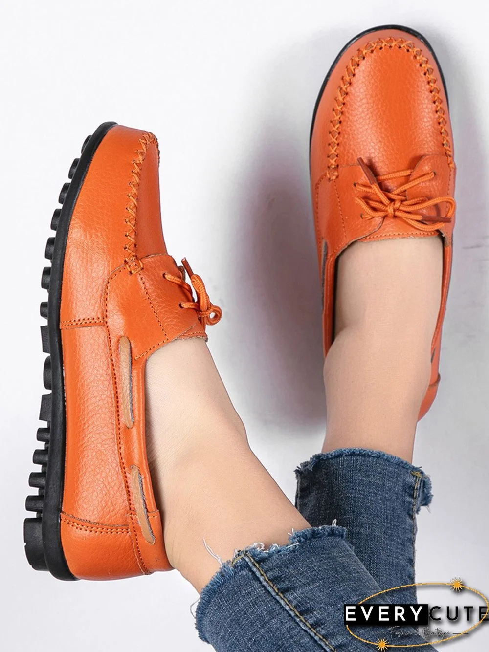Retro Casual Simple Lace-up Flat Shoes