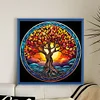 (Multi Style)Stained Glass- Tree Of Life-Full Embroidery 2 strands 18CT Counted Cross Stitch-30*30CM