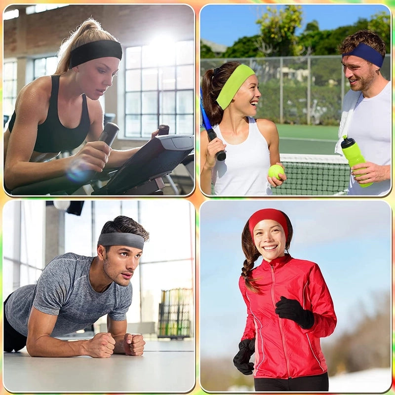 Yoga Elastic Headband Sports Fitness Hair Band Sweat Absorbing Hair Band Elastic Non-slip Headband Sweat Absorbing Hair Band