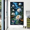 >SALE<5D DIY Full Round Drill Partial AB Diamond Painting Lotus Pond Decor 45x75cm