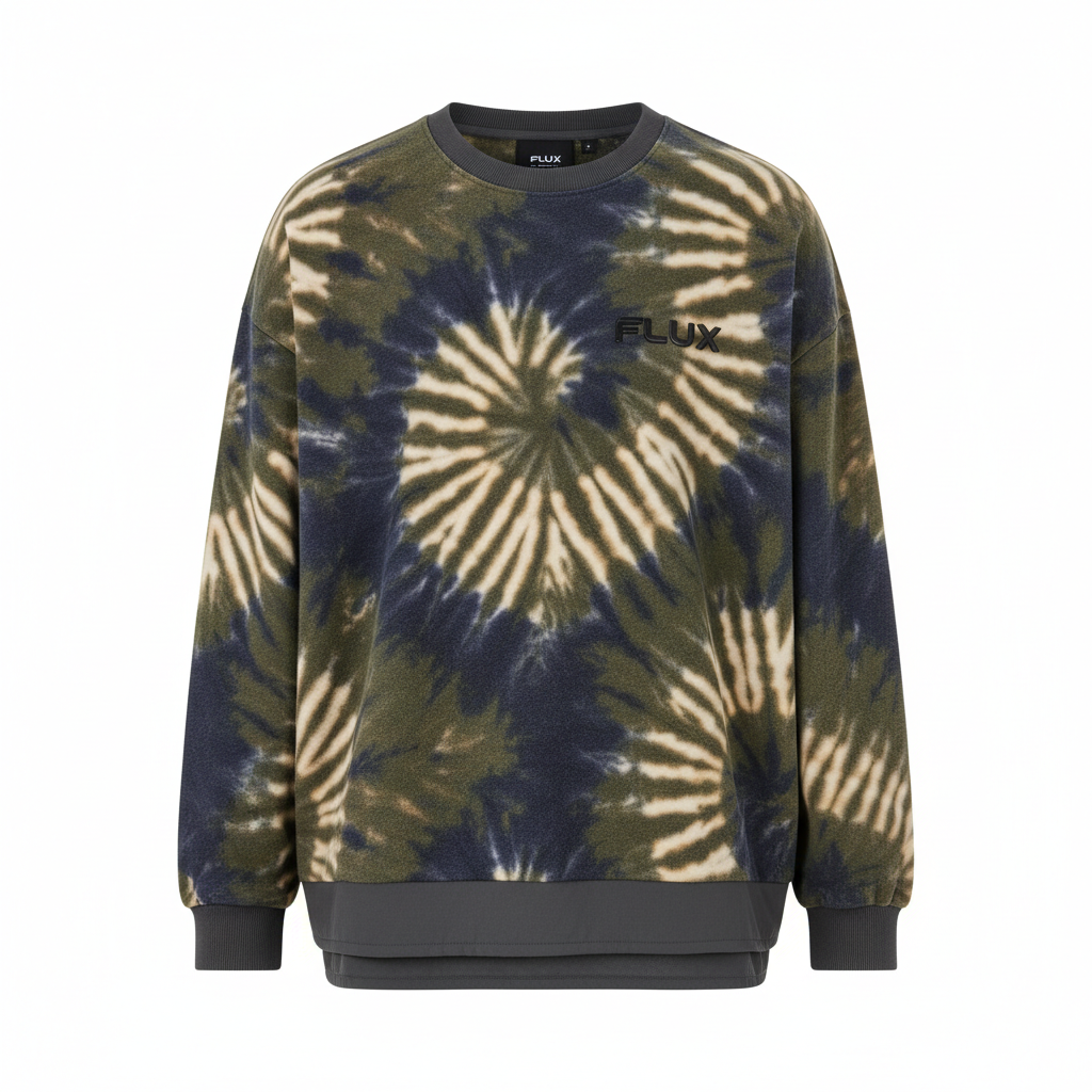 thesupersurf Tie-Dye Crewneck Sweatshirt in Olive Green 