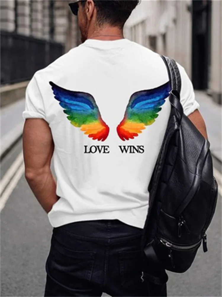 Rainbow Love Wins Comfy Cotton T Shirt