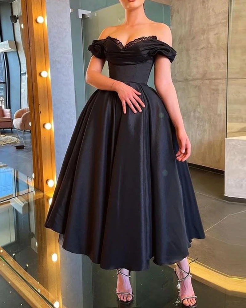 Rotator cuff dress Solid color slim midlength dress