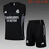 Joyfball 2025/2026 Real Madrid pre-match training Black Jersey+Shorts  1:1 Thai Quality