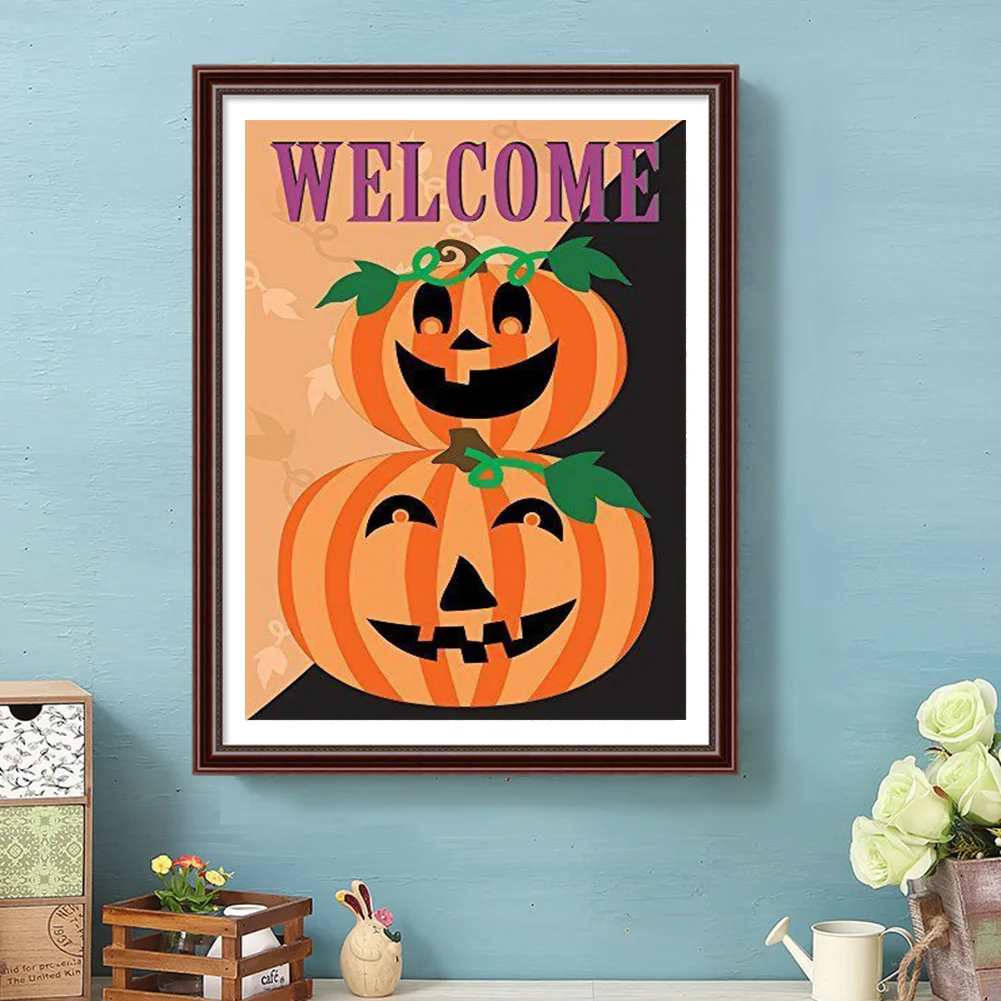 5D DIY Full Round Drill Diamond Painting Halloween Holiday Kit Rhinestone