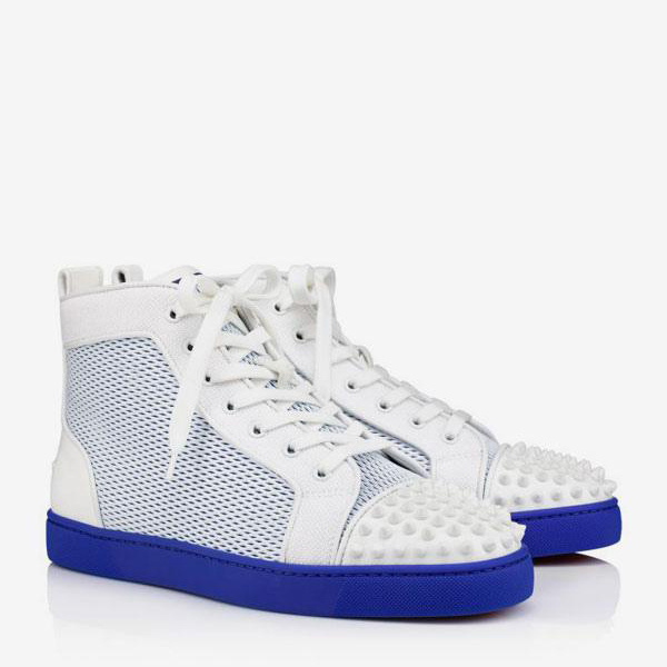 Merumote Gentleman's High Top Sneakers Red bottom Sneakers Rivet Shoes-MERUMOTE