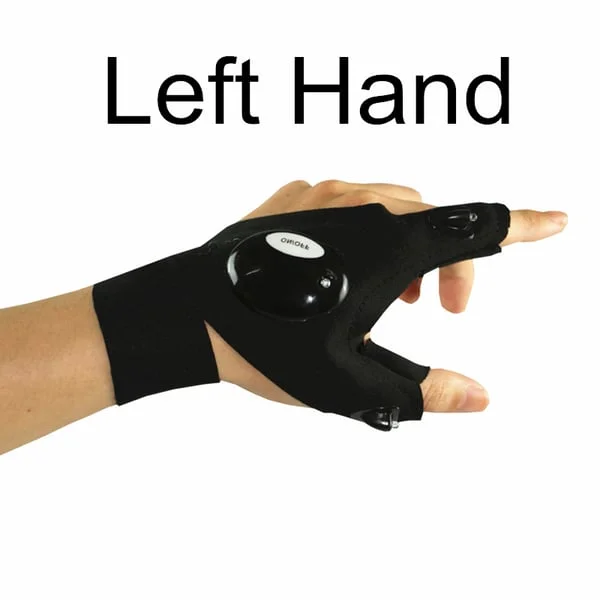 Letsgost LED Flashlight Waterproof Gloves - Practical Durable Fingerless Gloves