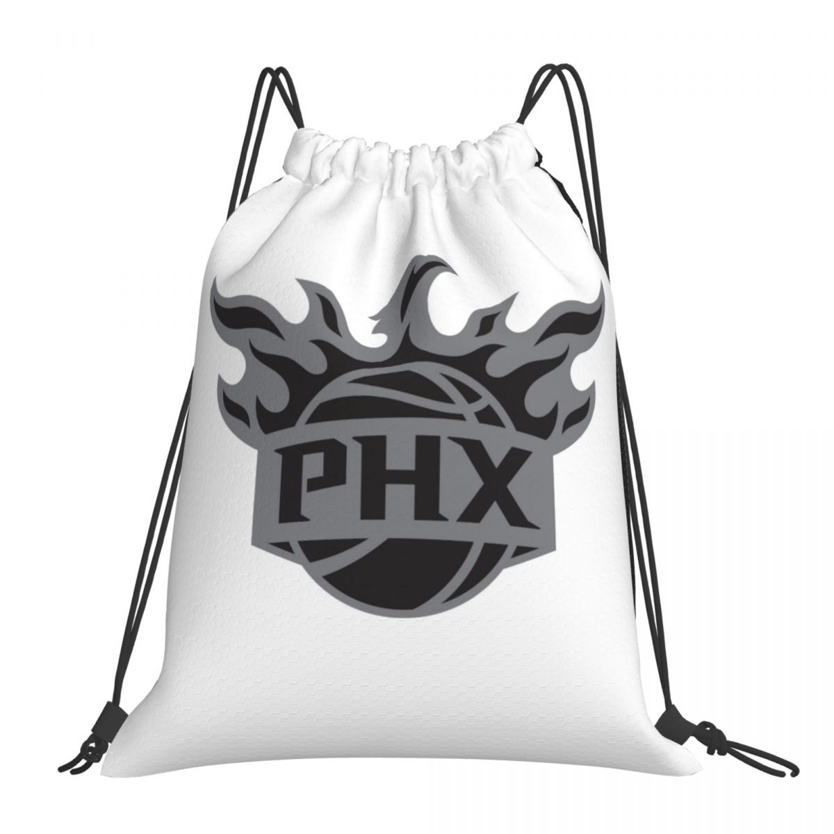 Phoenix Suns Black Logo Unisex Drawstring Backpack Bag Travel Sackpack