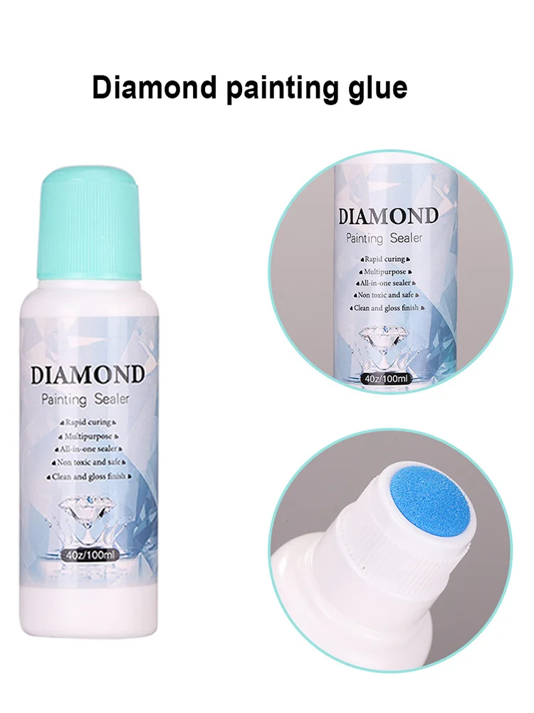  Diamond Painting Sealer,5D Diamond Painting Glue 120ML with  Sponge Head,Shine Effect Sealer for Diamond Painting and Puzzle (4 OZ) :  Arts, Crafts & Sewing