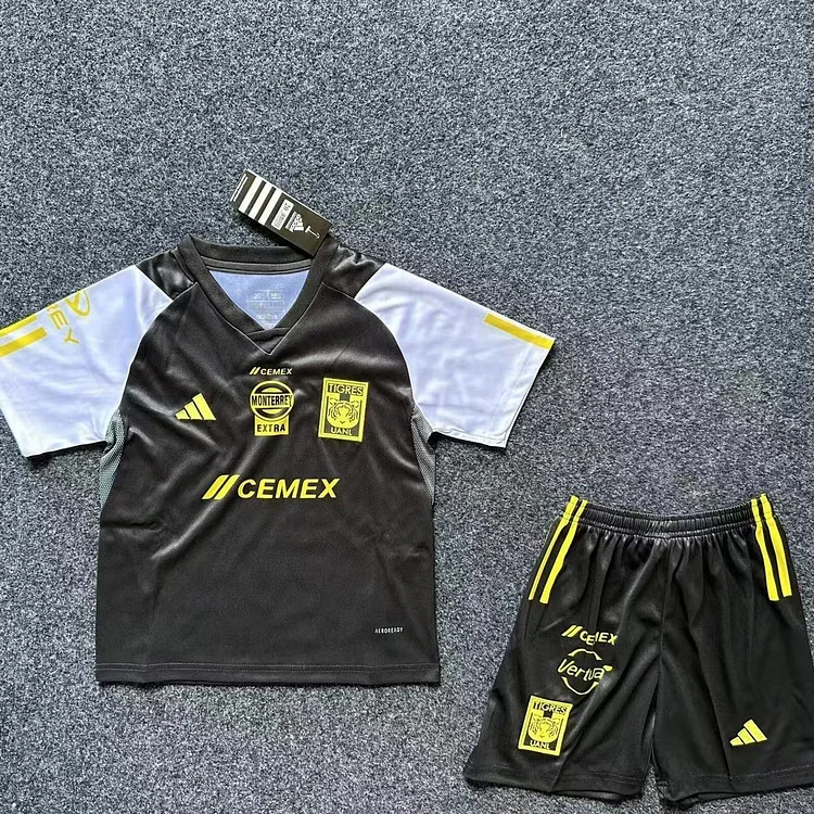 2024-2025 Tigres UANL Black training suit kids kit