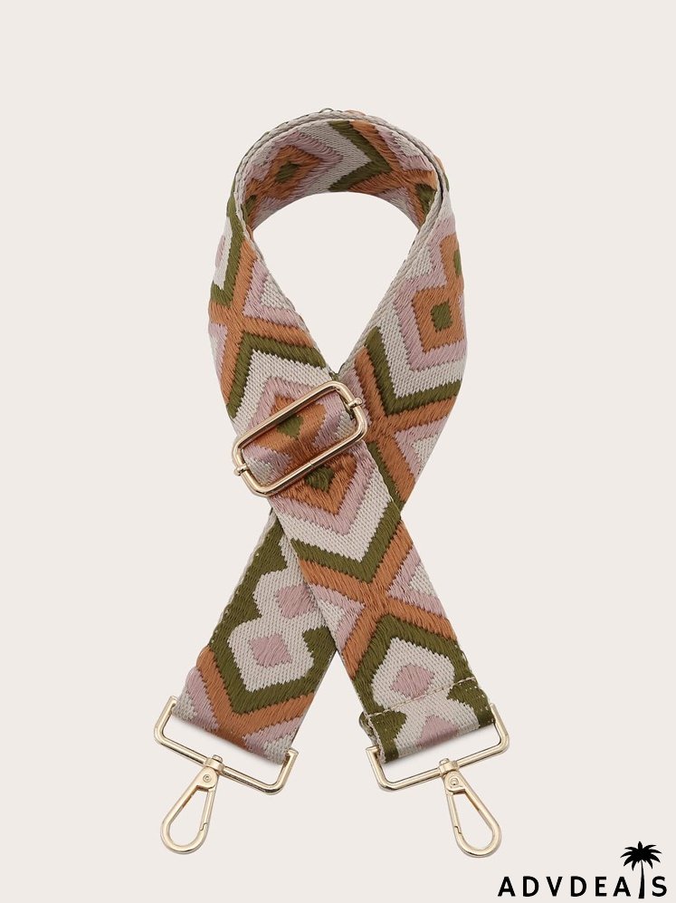 Colorblock Geo Graphic Bag Strap