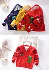 Kid Baby Boys Cardigan Autumn Winter Knit Dinosaur Sweater Coats