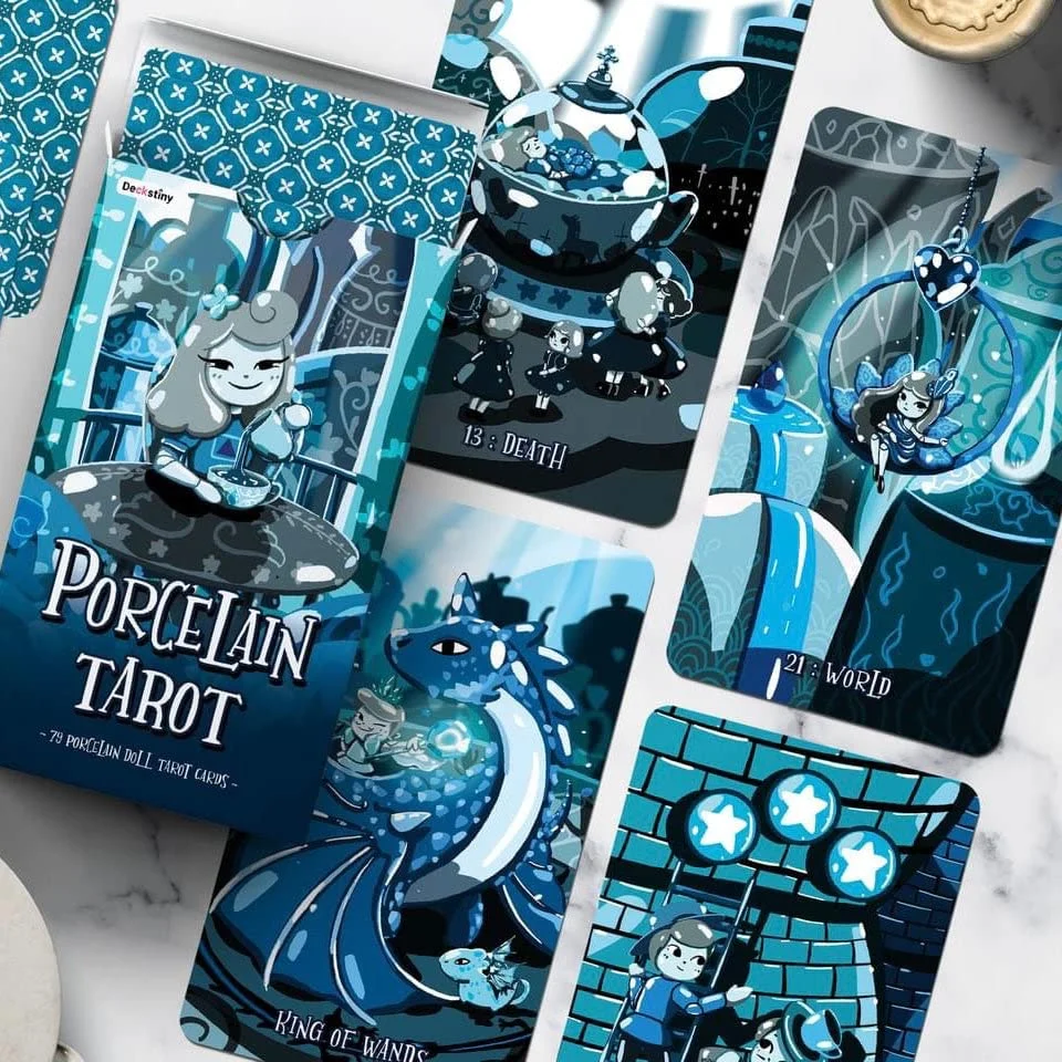Porcelain Tarot Deck & Paper Guidebook