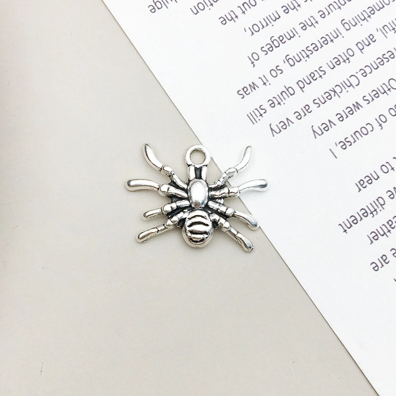 1 Piece Alloy Spider Spider Web Skull Pendant Jewelry Accessories