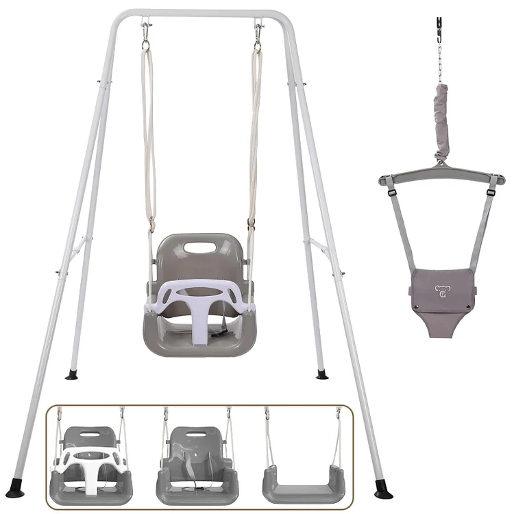🎁💨Last Day 49% OFF✨Indoor/Outdoor 2-in-1 Toddler Swing and Jumper Swing Set