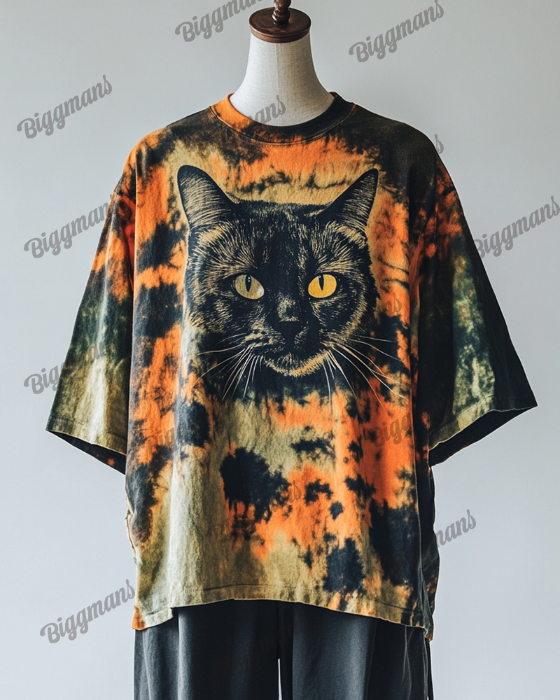 Blaze Cat Print Women's Big and Tall Short Sleeve T-Shirt