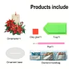 【Clearance Sale】DIY White Cles Red Flowers-Diamond Painting Ornaments（Single-Sided)