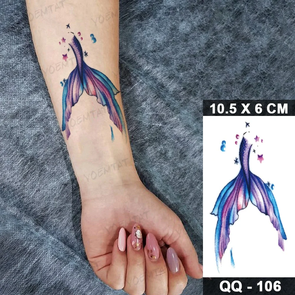 Transfer Temporary Tattoo Stickers Butterfly Flower Realistic Sexy Flash Tatoo Women Men Arm Waist Line Body Art Fake Tatto Cool